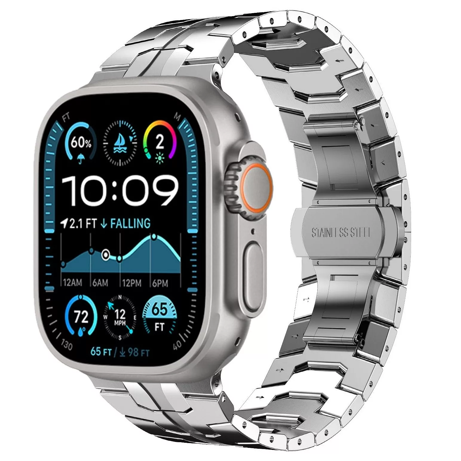 بند گوف مدل Link Metalix مناسب برای اپل واچ سری 1/2/3/4/5/6/7/8/9/SE/ULTRA/ULTRA 2 سایز 42/44/45/49 میلی متری