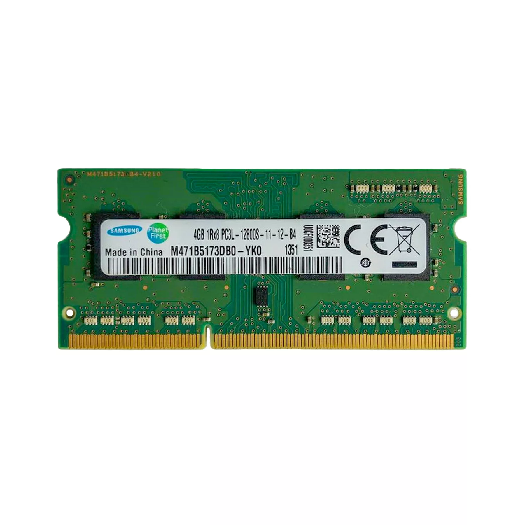 رم لپ تاپ DDR3L تک کاناله 1600 مگاهرتز سامسونگ مدل PC3L-12800 ظرفیت 4 گیگابایت