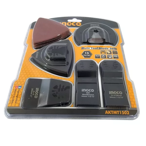لوازم جانبی ابزار همه کاره اینکو مدل AKTMT1502-15-pcs/set مجموعه 15 عددی