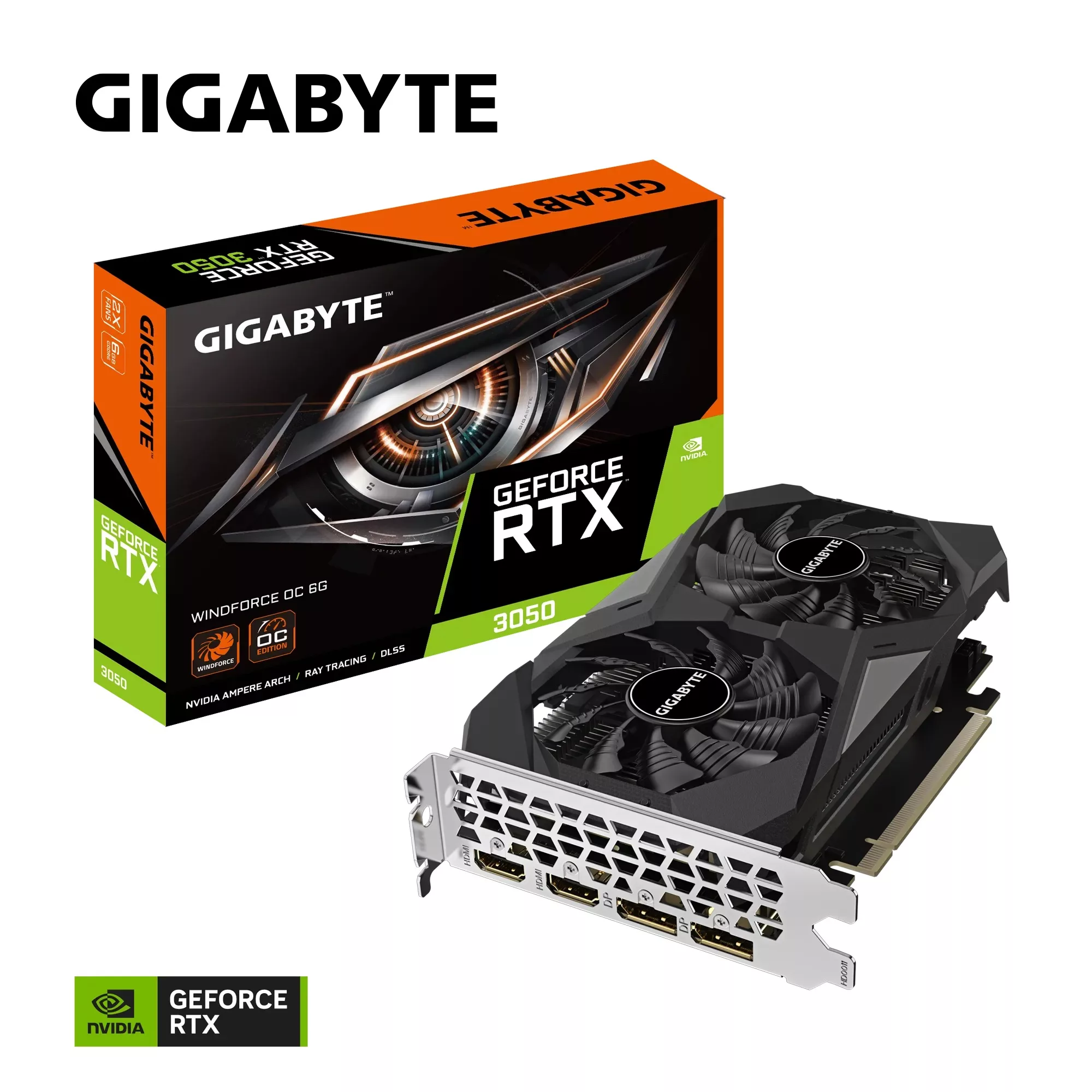 کارت گرافیک مبتنی بر NVIDIA گیگابایت مدل GeForce RTX™ 3050 WINDFORCE OC 6G