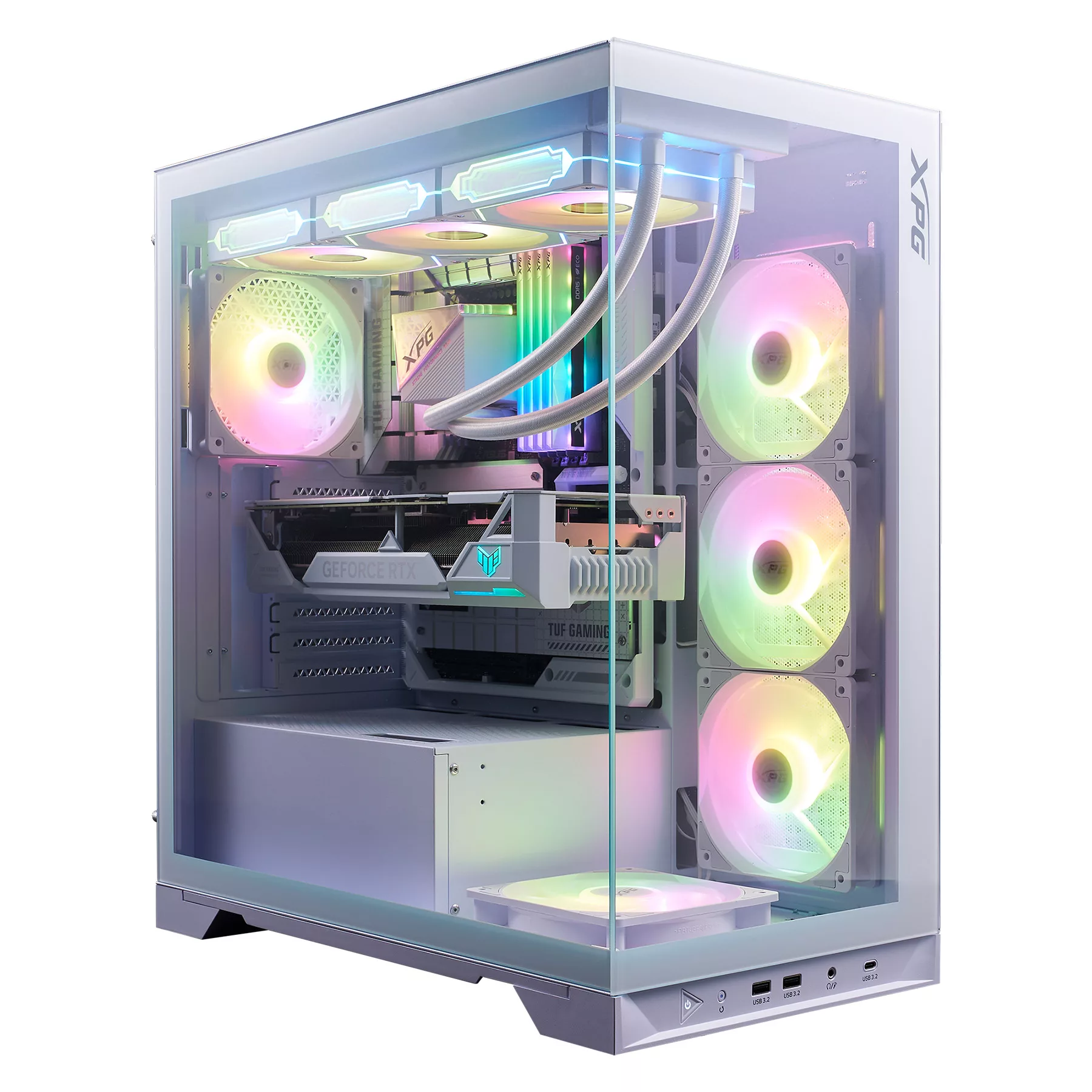 کیس کامپیوتر ای دیتا ایکس پی جی مدل INVADER X BTF WHITE