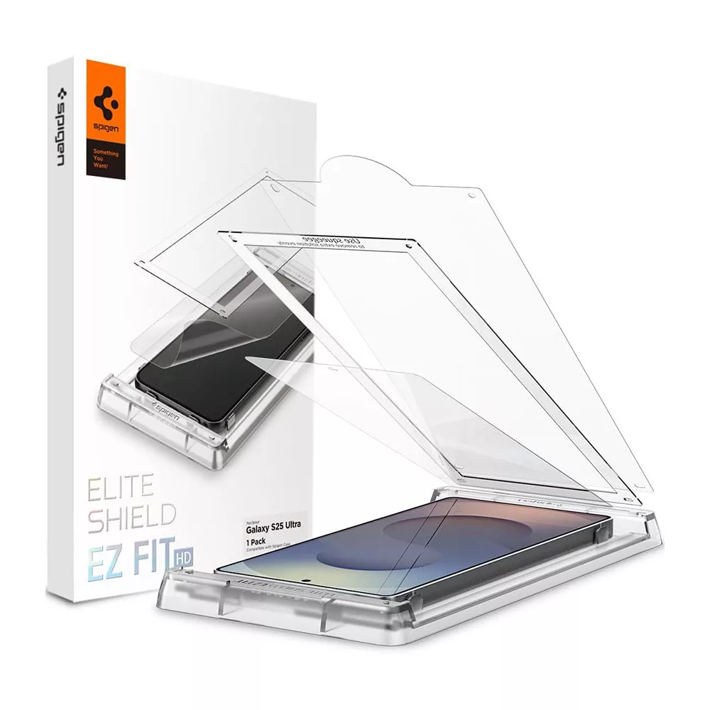 محافظ صفحه نمایش اسپیگن مدل EliteShield EZ Fi مناسب برای گوشی موبایل سامسونگ Galaxy S25 Ultra