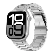بند ساعت آکوآرا مدل Hexa 3Bead مناسب برای اپل واچ 46 میلیمتری سری 10 به همراه کاور