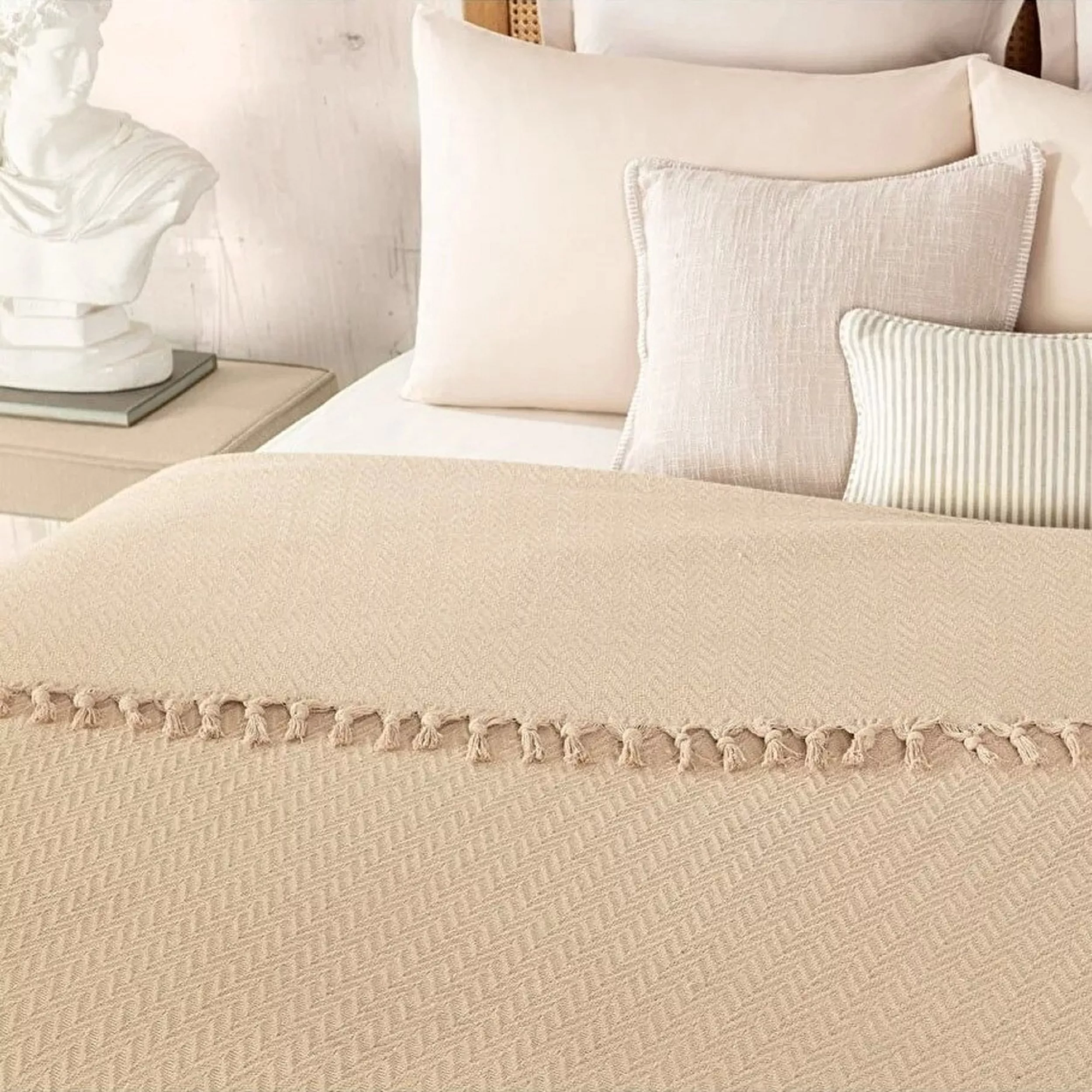 روتختی مادام کوکو مدل Stephane Bej Yatak Ortusu دو نفره سایز 240×220 سانتی متر