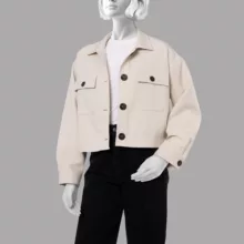 کت زنانه ریسانی مدل 5415 رنگ کرم