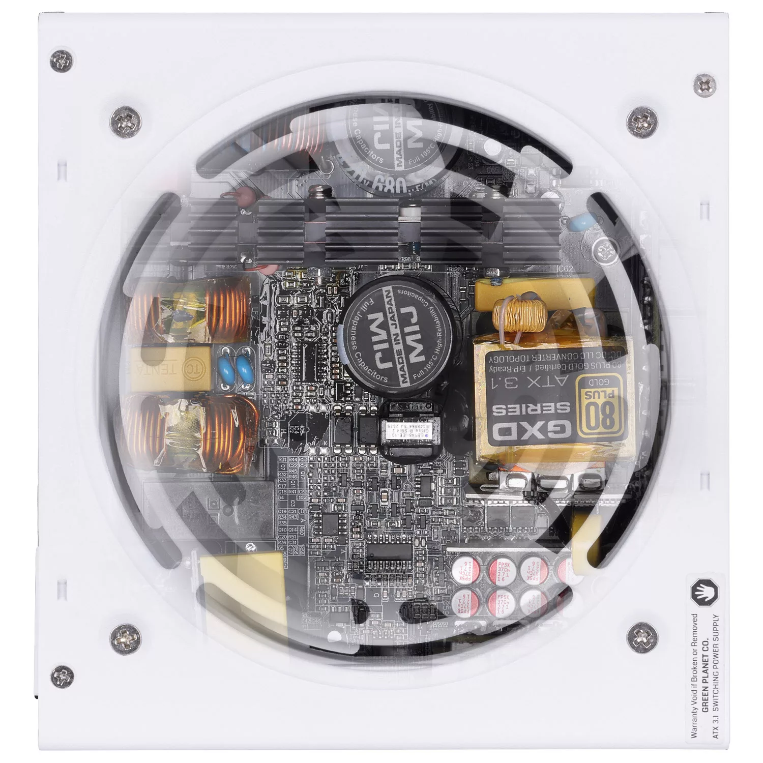 منبع تغذیه کامپیوتر 1200W وات گرین مدل GP1200B-GXD White (ATX 3.1)