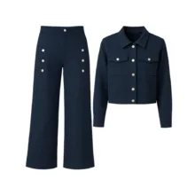 ست کت و شلوار رسمی زنانه مدل بنگال دکمه استیل