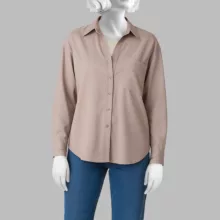 تونیک آستین بلند زنانه سرژه مدل 232172 رنگ نسکافه ای