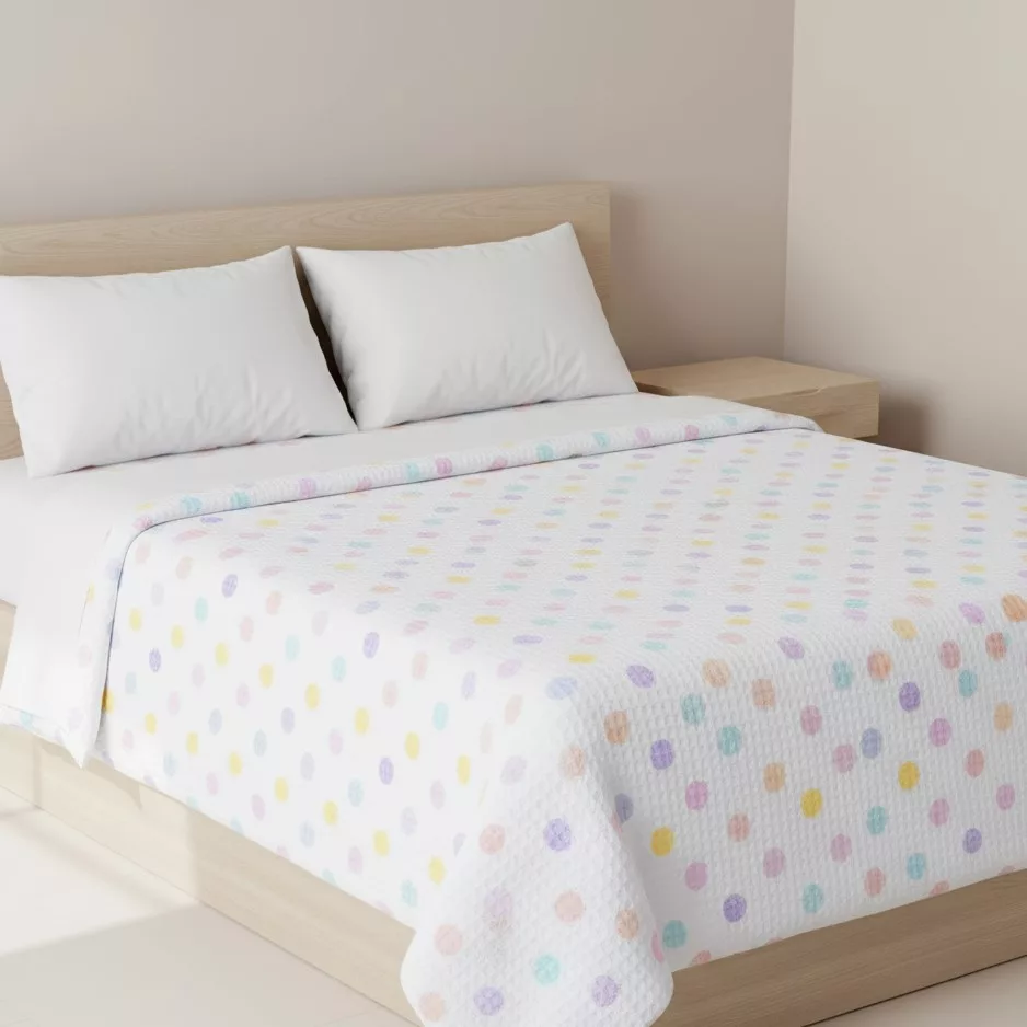 روتختی یک نفره انگلیش هوم مدل Polka Dot سایز 220x150 سانتی‌متر