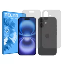 محافظ صفحه نمایش مات تکنو مدل Resistant مناسب برای گوشی موبایل اپل iPhone 16 به همراه محافظ پشت گوشی
