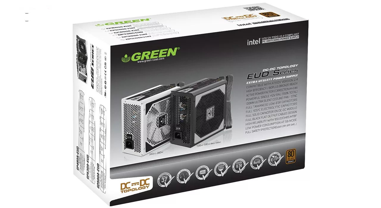 منبع تغذیه کامپیوتر گرین مدل GP480A-EUD