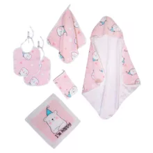 ست حوله کودک پودایران مدل خرس مجموعه 6 عددی