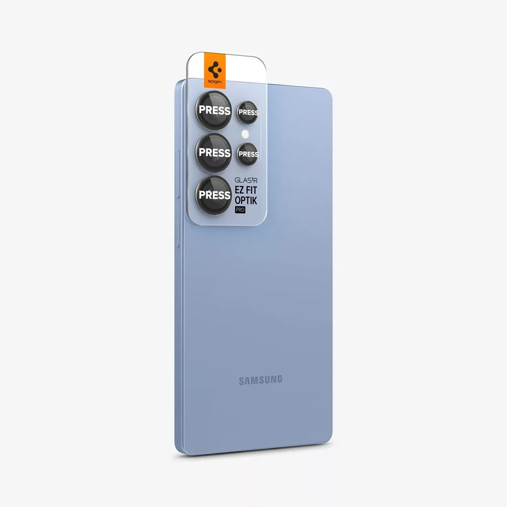 محافظ لنز دوربین شیشهای اسپیگن مدل Optik Pro مناسب برای گوشی موبایل سامسونگ Galaxy S25 Ultra