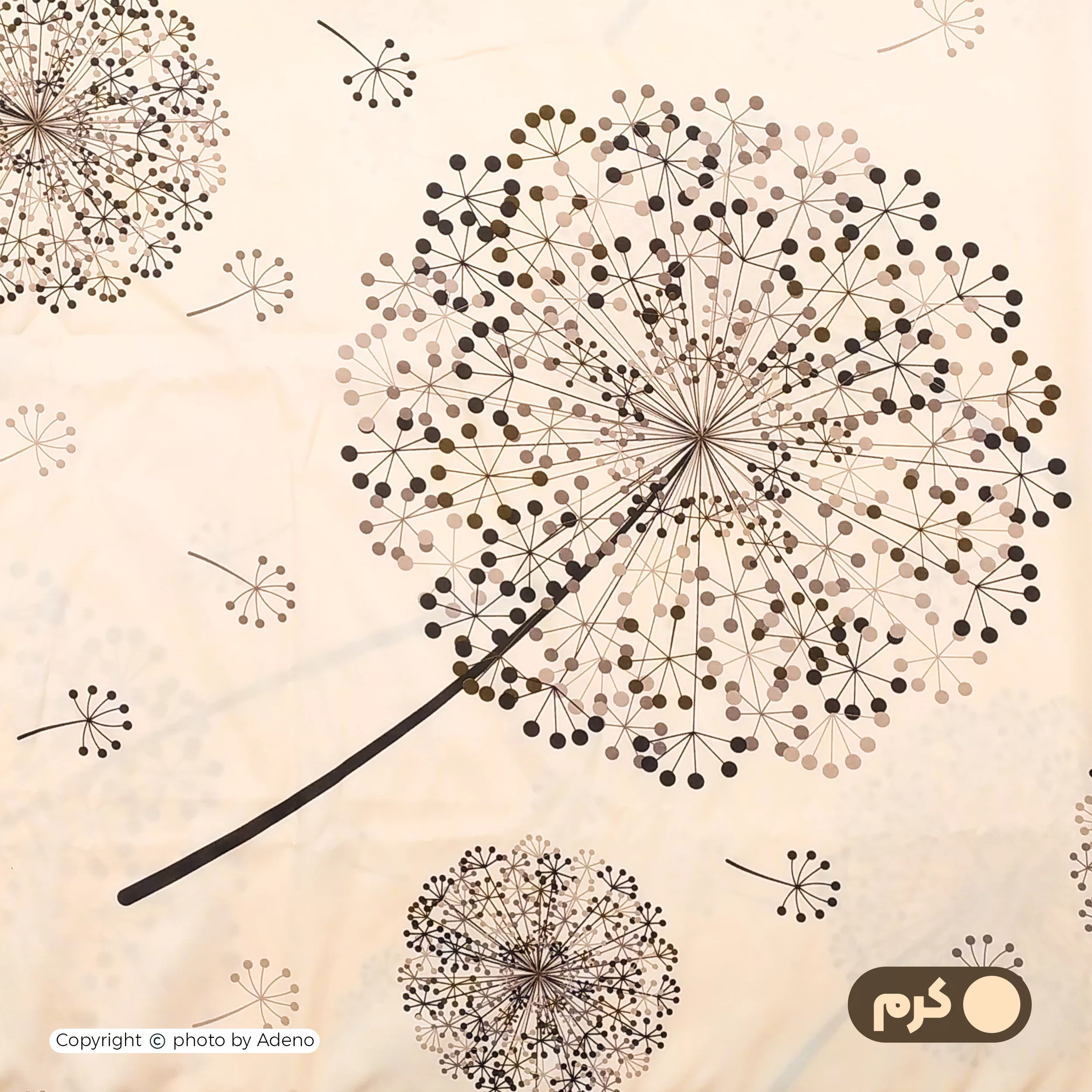 ملحفه تشک مهمان آدنو مدل Dandelion کد IR119 یک نفره سایز 90x190 سانتی متر