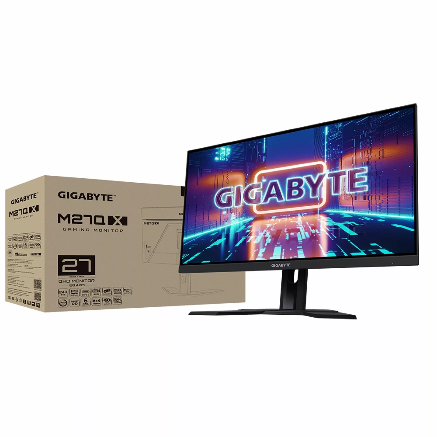 مانیتور گیمینگ بازی گیگابایت مدل M27Q X-EK سایز 27 اینچ