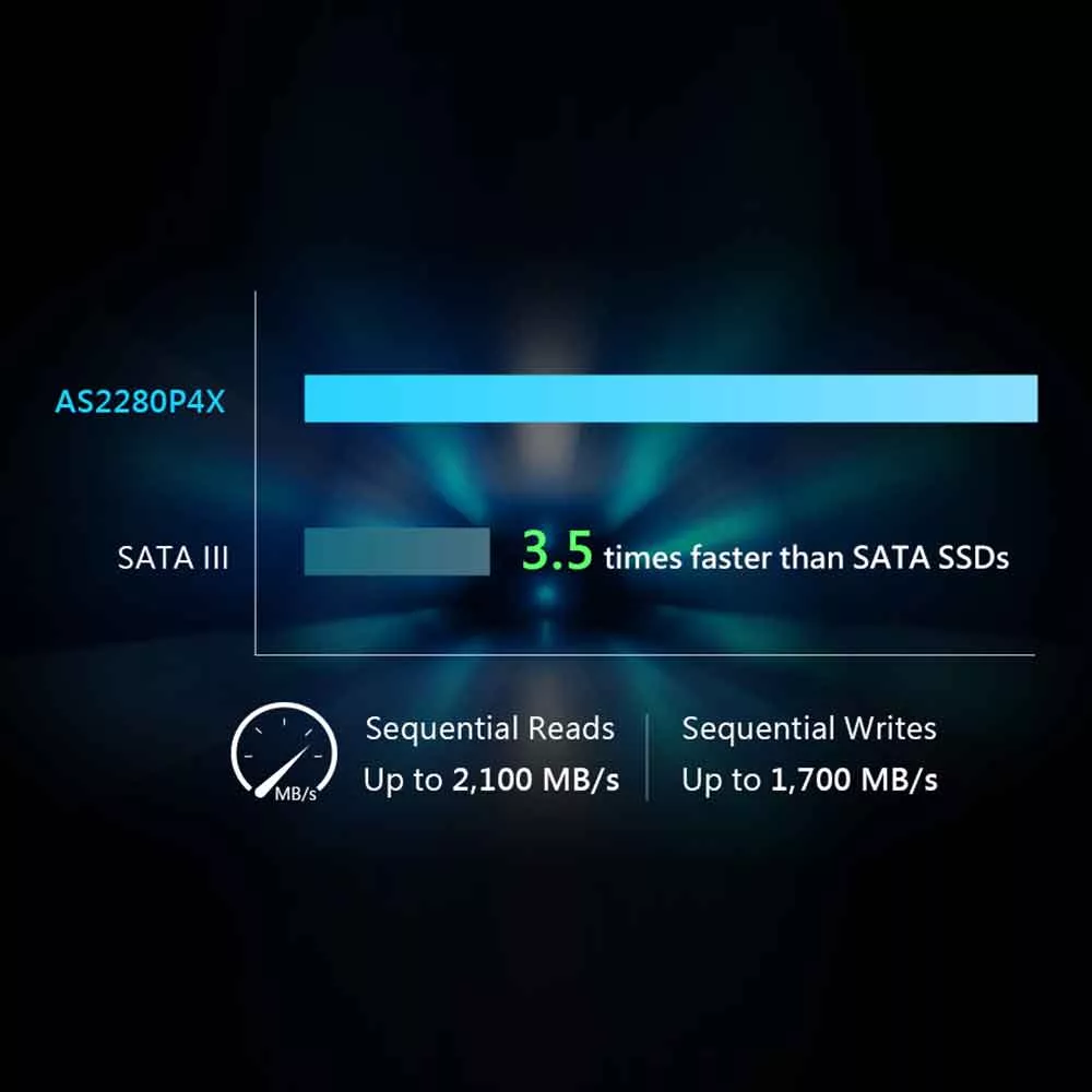 اس اس دی اینترنال اپیسر مدل M.2 AS2280P4X ظرفیت 256 گیگابایت