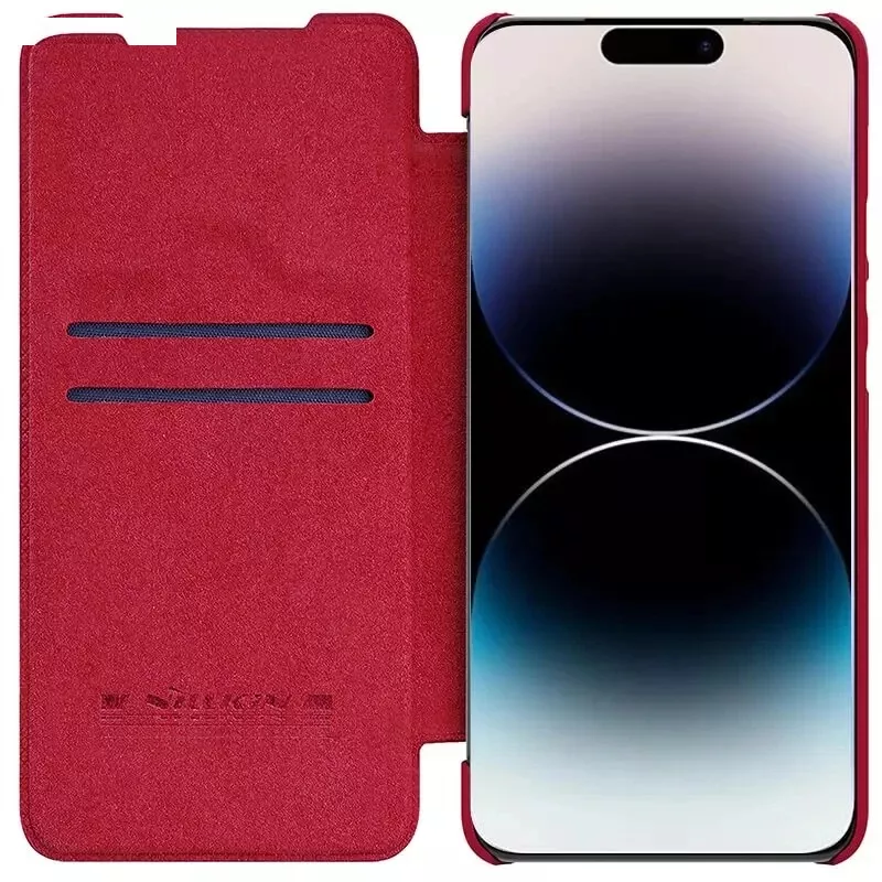 کیف کلاسوری نیلکین مدل Qin Pro Leather مناسب برای گوشی موبایل اپل iPhone 15 Pro