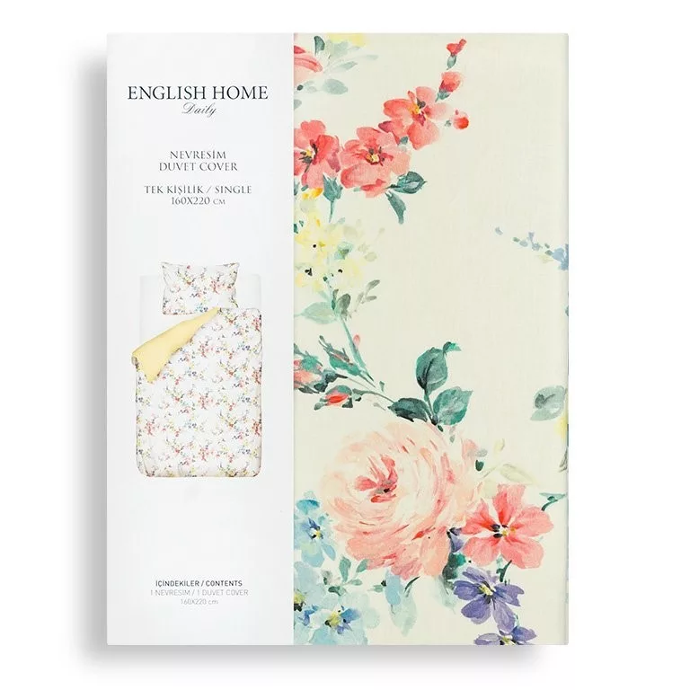 روکش لحاف پنبه انگلیش هوم مدل Sprig Vanity یک نفره سایز 220x160 سانتیمتر