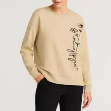 سویشرت زنانه مادر مدل هانا رنگ کرم