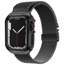 بند اسپریگ مدل ORG Milanese Lux مناسب برای اپل واچ 49 میلی متری سری Ultra 2 به همراه کاور