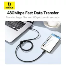 کابل تبدیل USB-C به USB-C بیسوس مدل Dynamic 3 Series 100W طول 2 متر