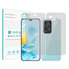 محافظ صفحه نمایش شفاف راک اسپیس مدل Resistant‌ مناسب برای گوشی موبایل آنر 200 Lite به همراه محافظ پشت گوشی