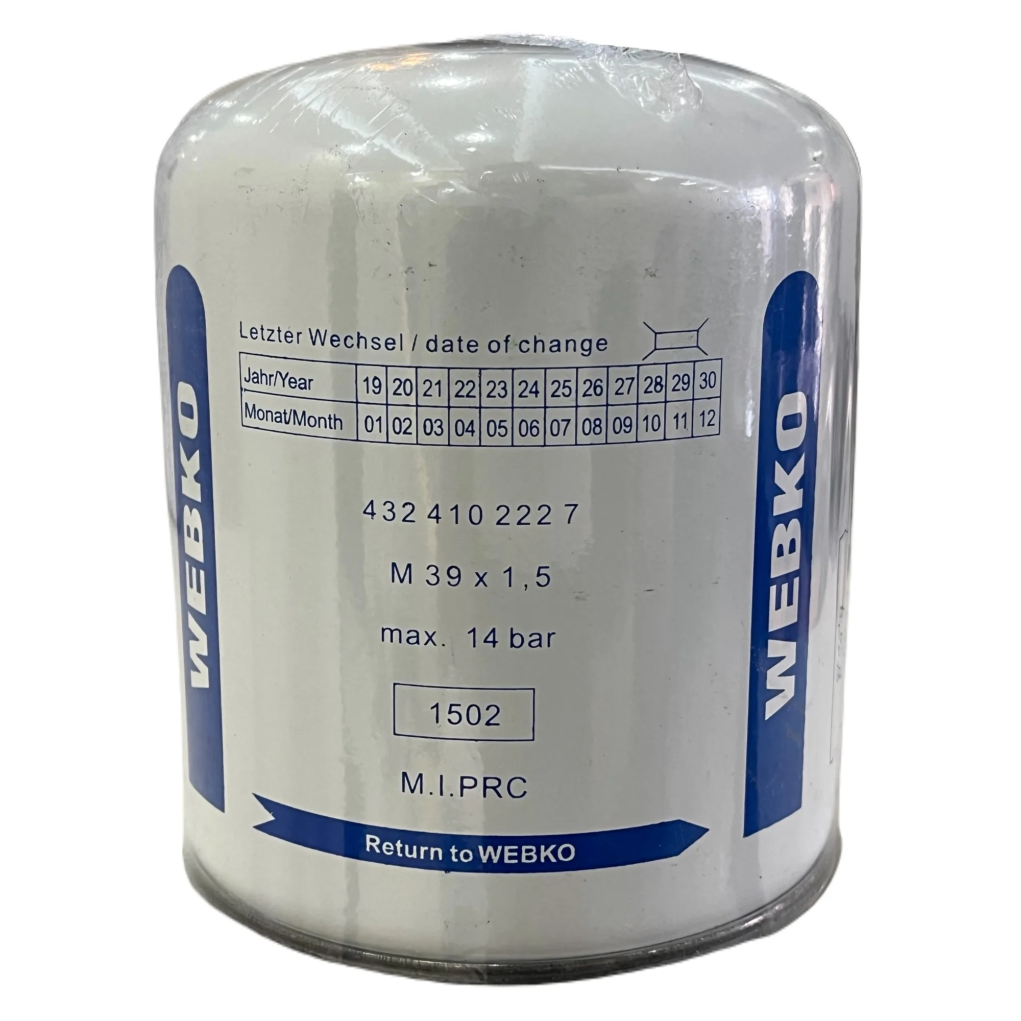 فیلتر خشک کن هوا وبکو مدل 1502 مناسب برای کامیون بنز ولوو / اسکانیا فوتون هوو