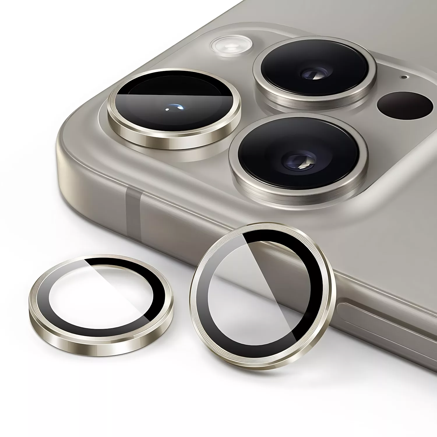 محافظ لنز دوربین شیشه‌ای اسپیگن مدل Optik Pro مناسب برای گوشی موبایل اپل iPhone 16 Pro