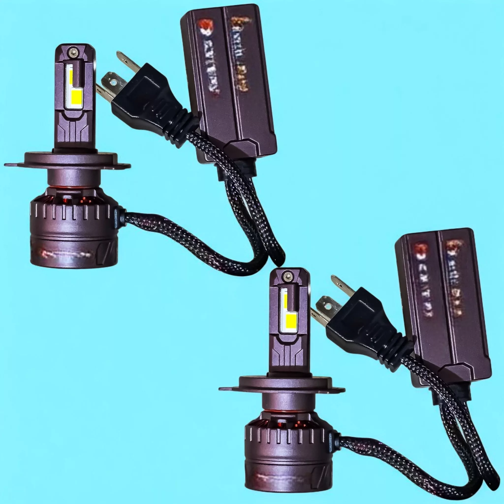 لامپ نور پایین و نور بالا چراغ جلو تک حالته بست یدک مدل یخی کد VX5 با پایه H4 مناسب برای پژو 405 بسته ۲ عددی