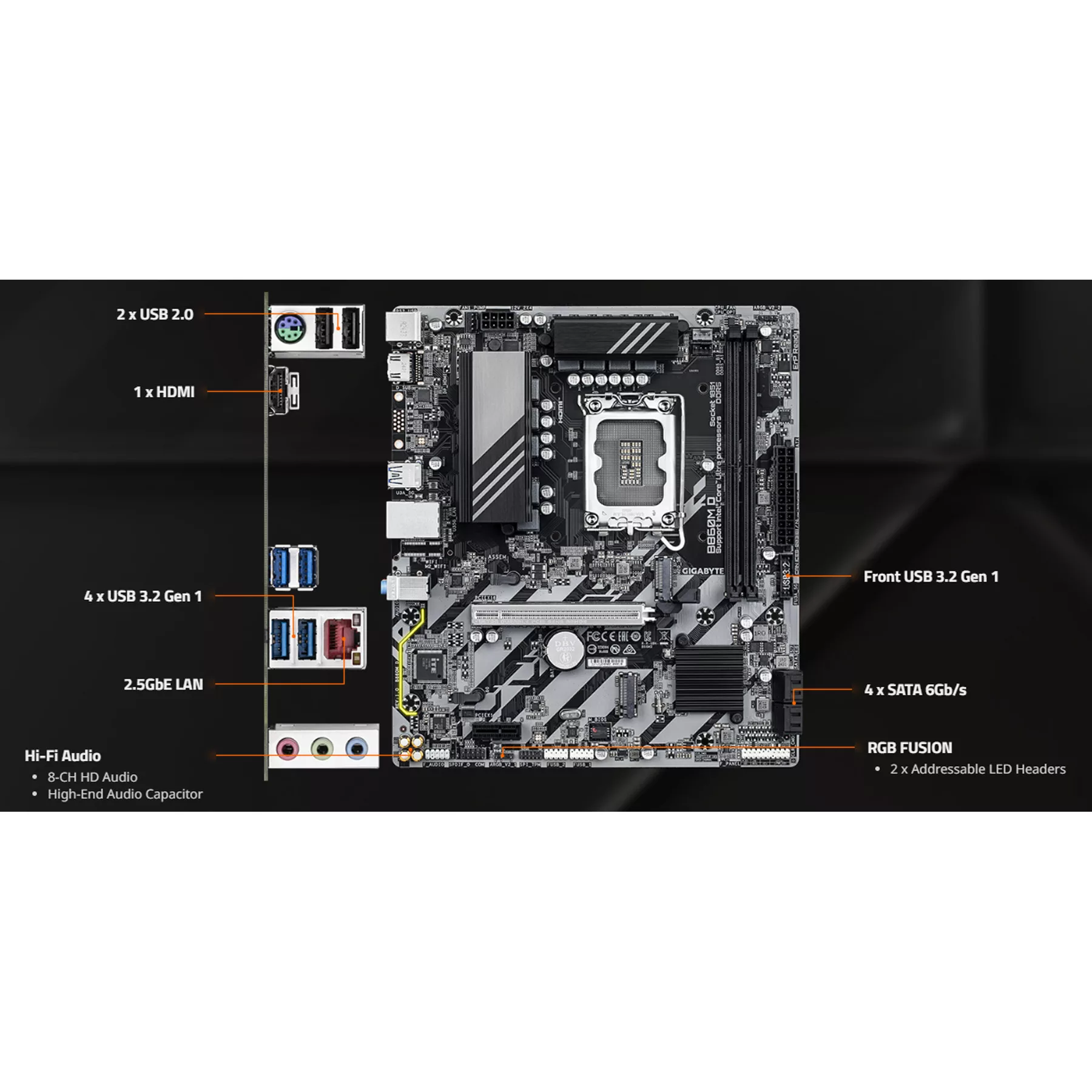 مادربرد گیگابایت مدل B860M D