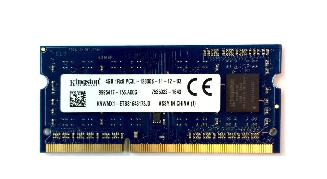 رم لپ تاپ کینگستون مدل 1600 DDR3L PC3L 12800S MHz ظرفیت 4 گیگابایت