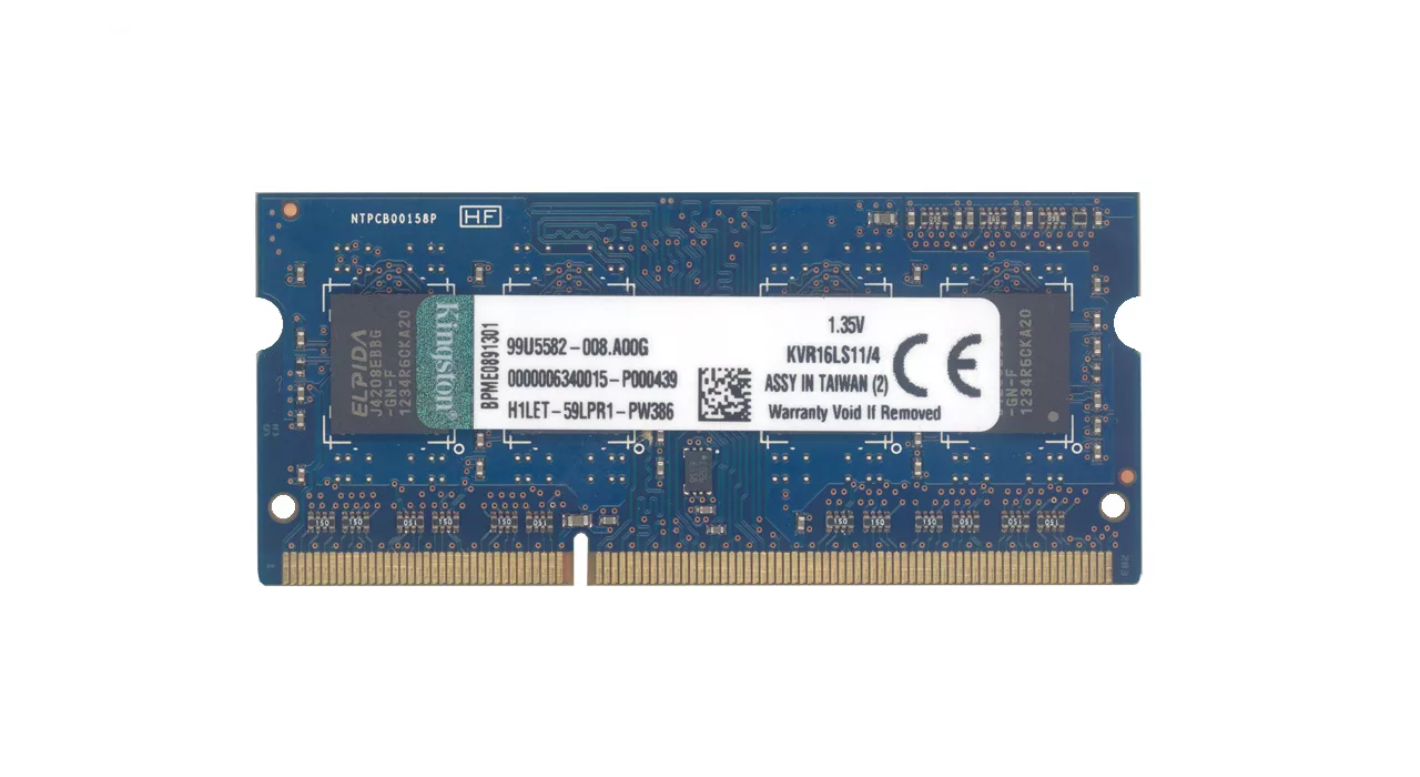 رم لپ تاپ کینگستون مدل 1600 DDR3L PC3L 12800S MHz ظرفیت 4 گیگابایت