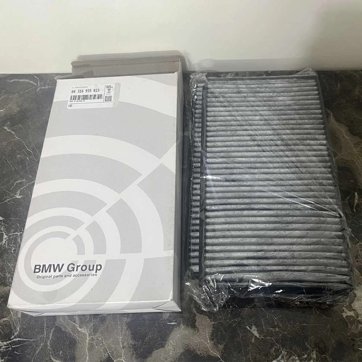فیلتر کابین بی ام دبلیو مدل 823 مناسب برای بی ام دبلیو 630i بسته 2 عددی
