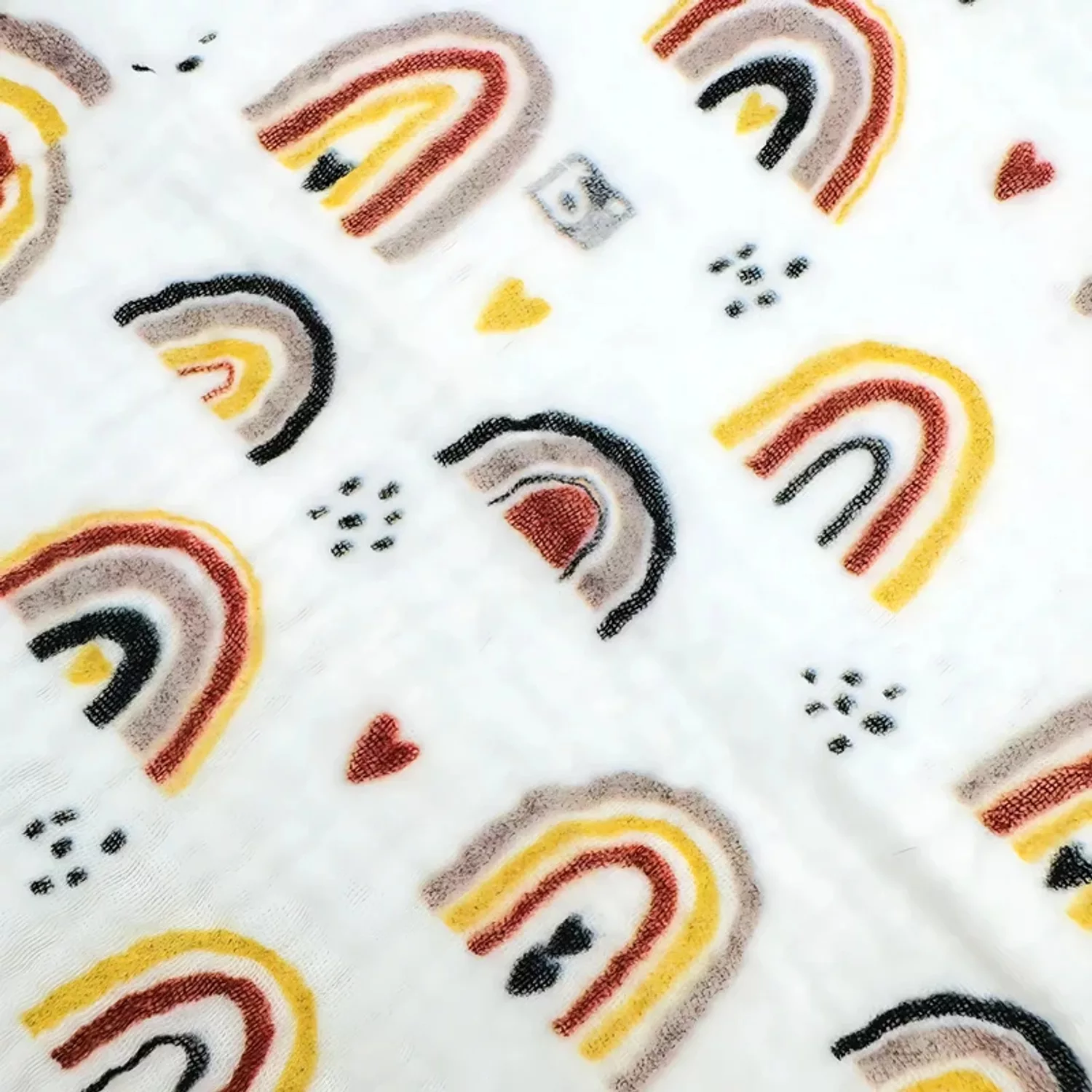 دستمال دست و صورت نوزاد بی بی بی مدل رنگین کمان 2 مجموعه 6 عددی