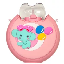 قمقمه کودک مدل نی دار طرح فیل و بادکنک گنجایش 330 میلی لیتر