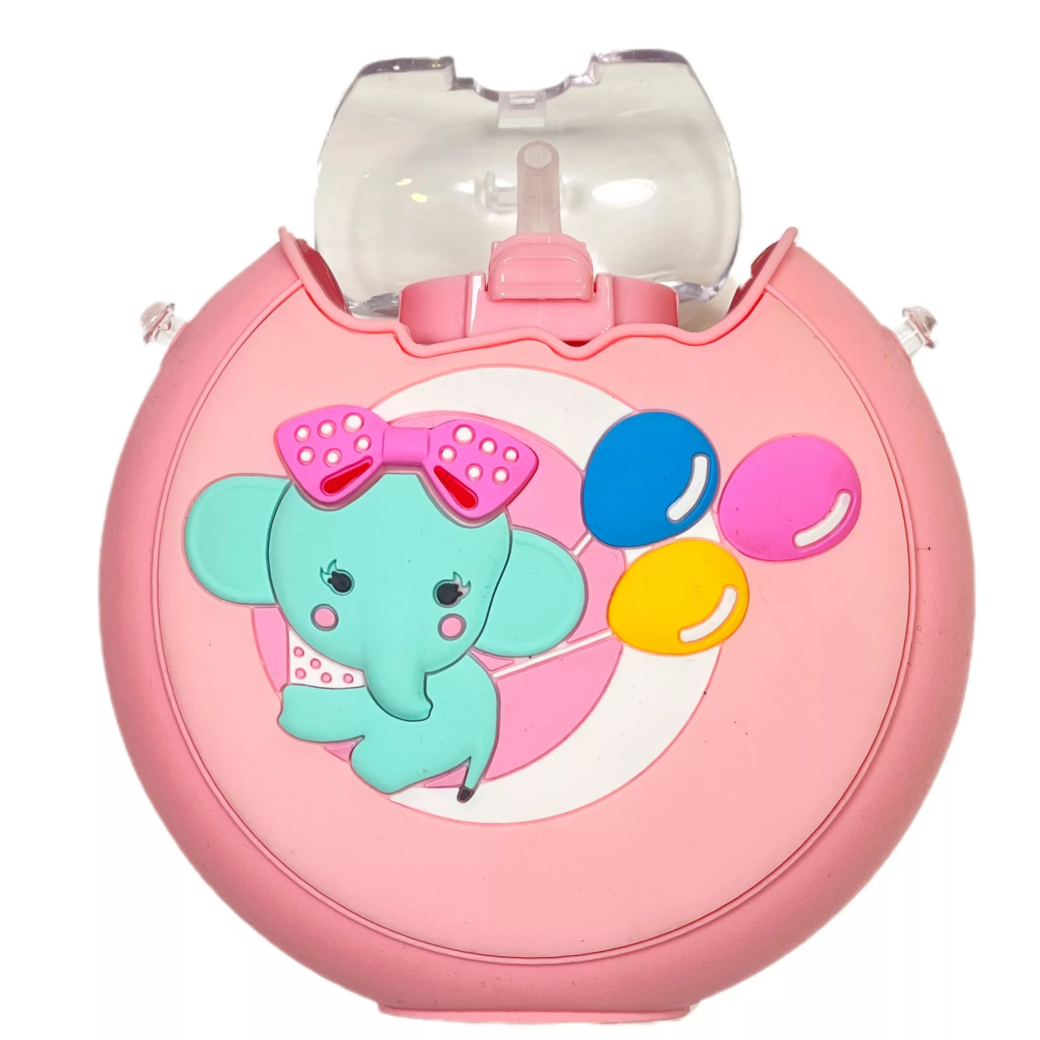 قمقمه کودک مدل نی دار طرح فیل و بادکنک گنجایش 330 میلی لیتر