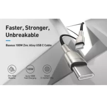 کابل تبدیل USB-C باسئوس مدل Cafule Series Metal Data Cable (100W) طول 1 متر