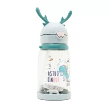 قمقمه کودک مدل نی دار طرح شاخ دار گنجایش 0.75 لیتر بسته 3 عددی