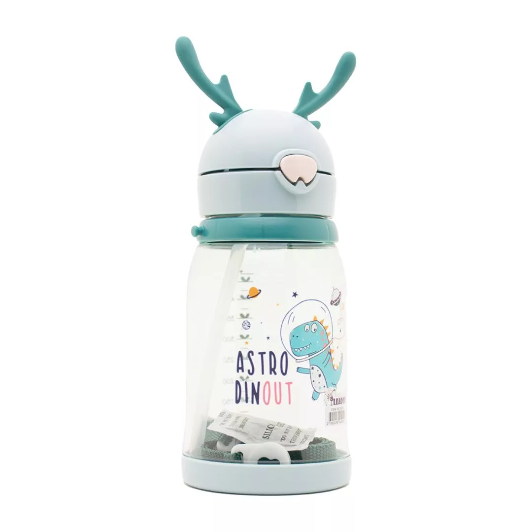 قمقمه کودک مدل نی دار طرح شاخ دار گنجایش 0.75 لیتر بسته 3 عددی