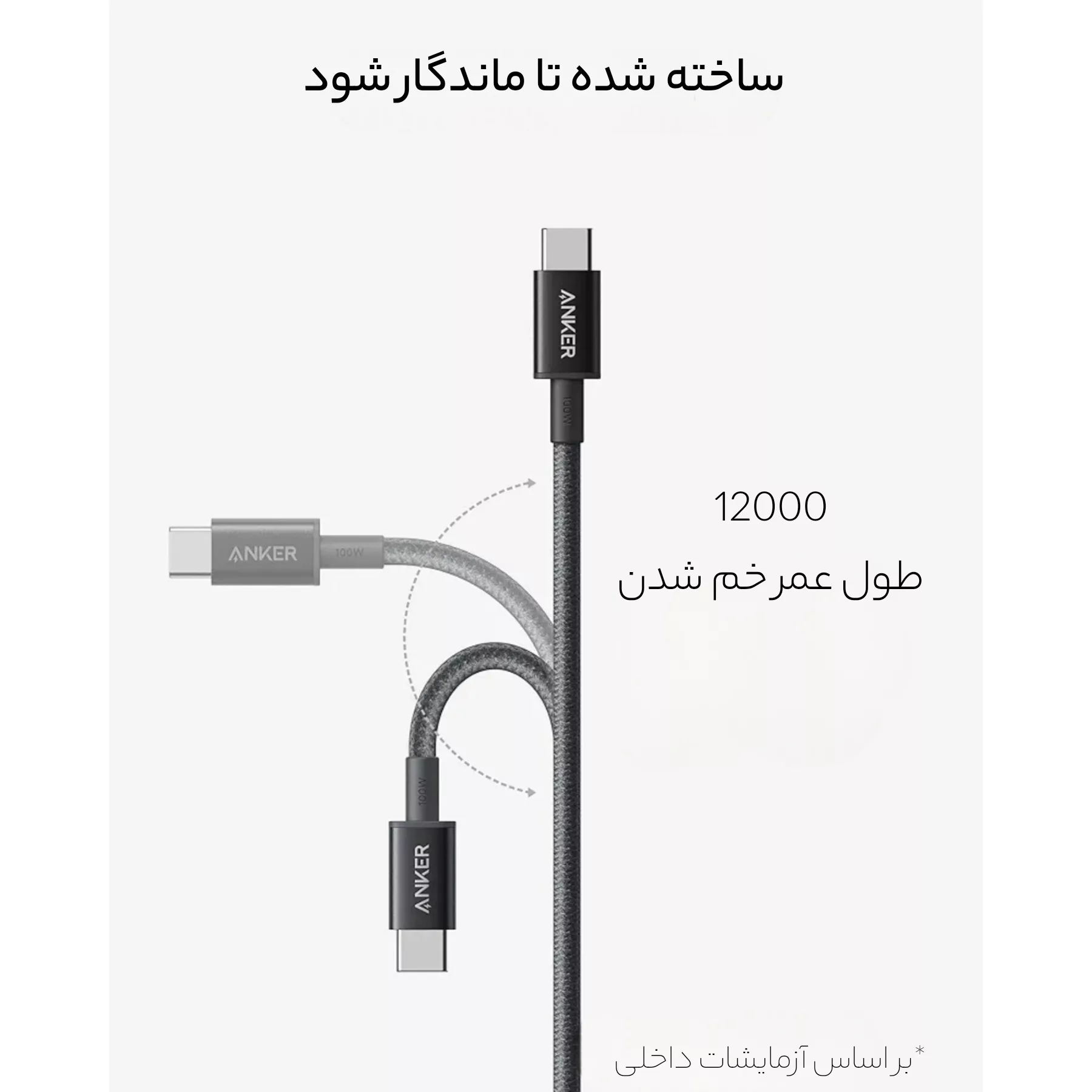 کابل تبدیل USB-C به USB-C مدل A8756 طول 1 متر