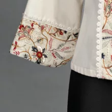 کت زنانه مدل کتان خرجکار هندی کد AK1395