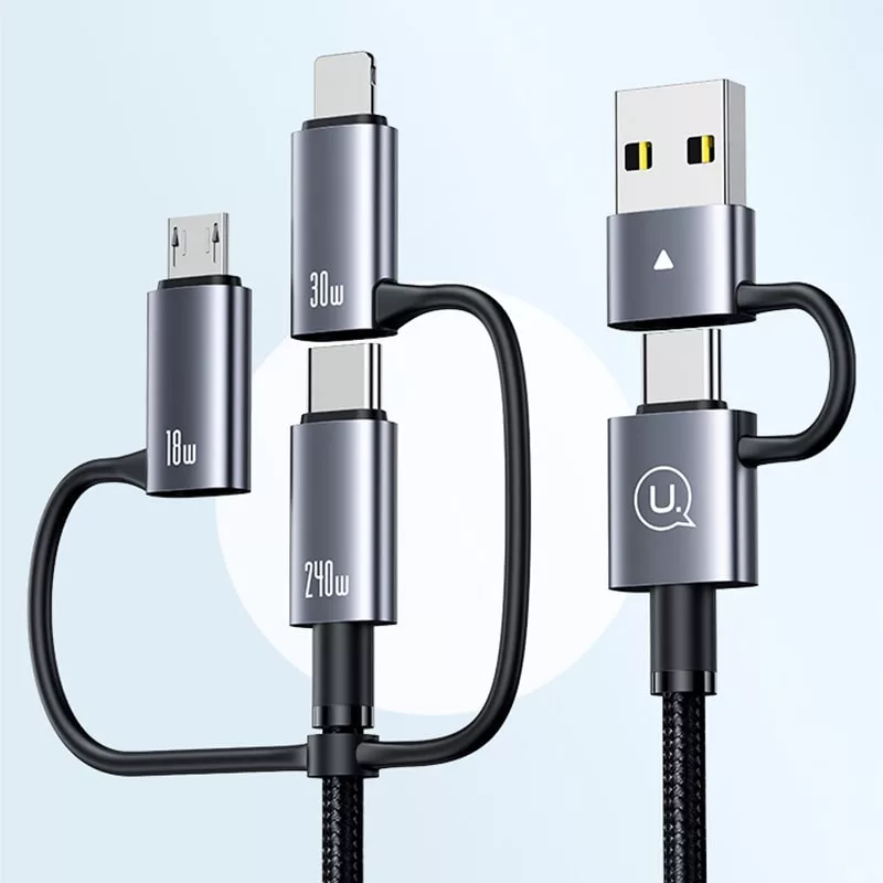 کابل تبدیل usb / usb-c به usb-c / micro usb / لایتنینگ یوسمز مدل sj738 طول 2 متر