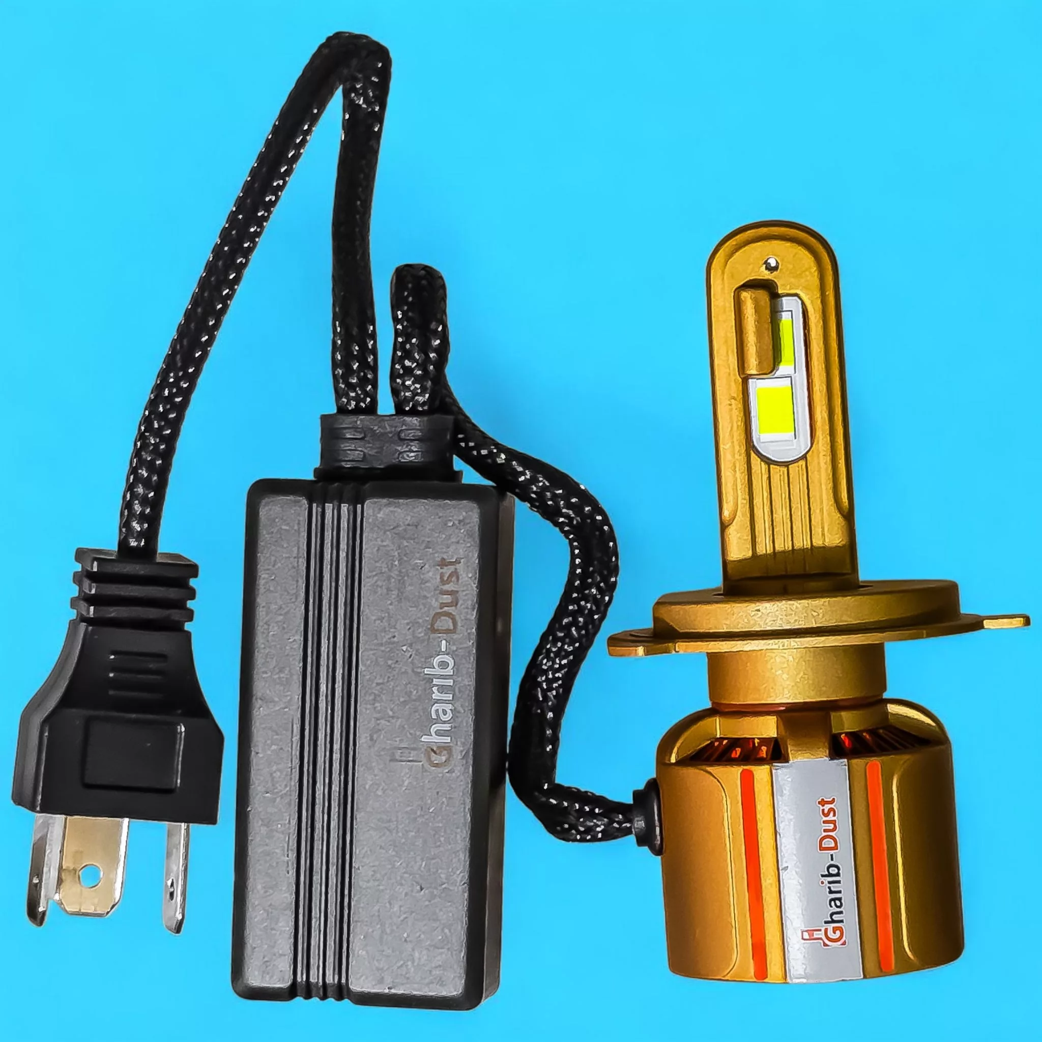 لامپ نور پایین و نور بالا چراغ جلو تک حالته بست یدک مدل یخی کد X19 پایه H4 مناسب برای پراید ۱۳۱، ۱۴۱، ۱۵۱ بسته ۲ عددی