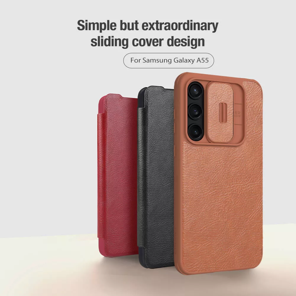 کیف کلاسوری نیلکین مدل Qin Pro Leather Case مناسب برای گوشی موبایل سامسونگ Galaxy A55 5G