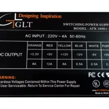 منبع تغذیه کامپیوتر GLT مدل ++ATX1800