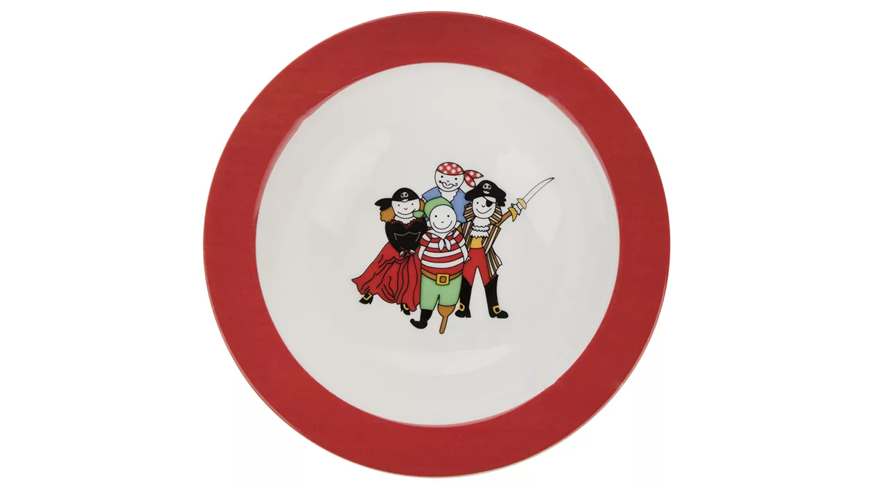 سرویس غذا خوری 5 پارچه کودک چینی زرین ایران سری ایتالیا اف مدل Payret درجه عالی