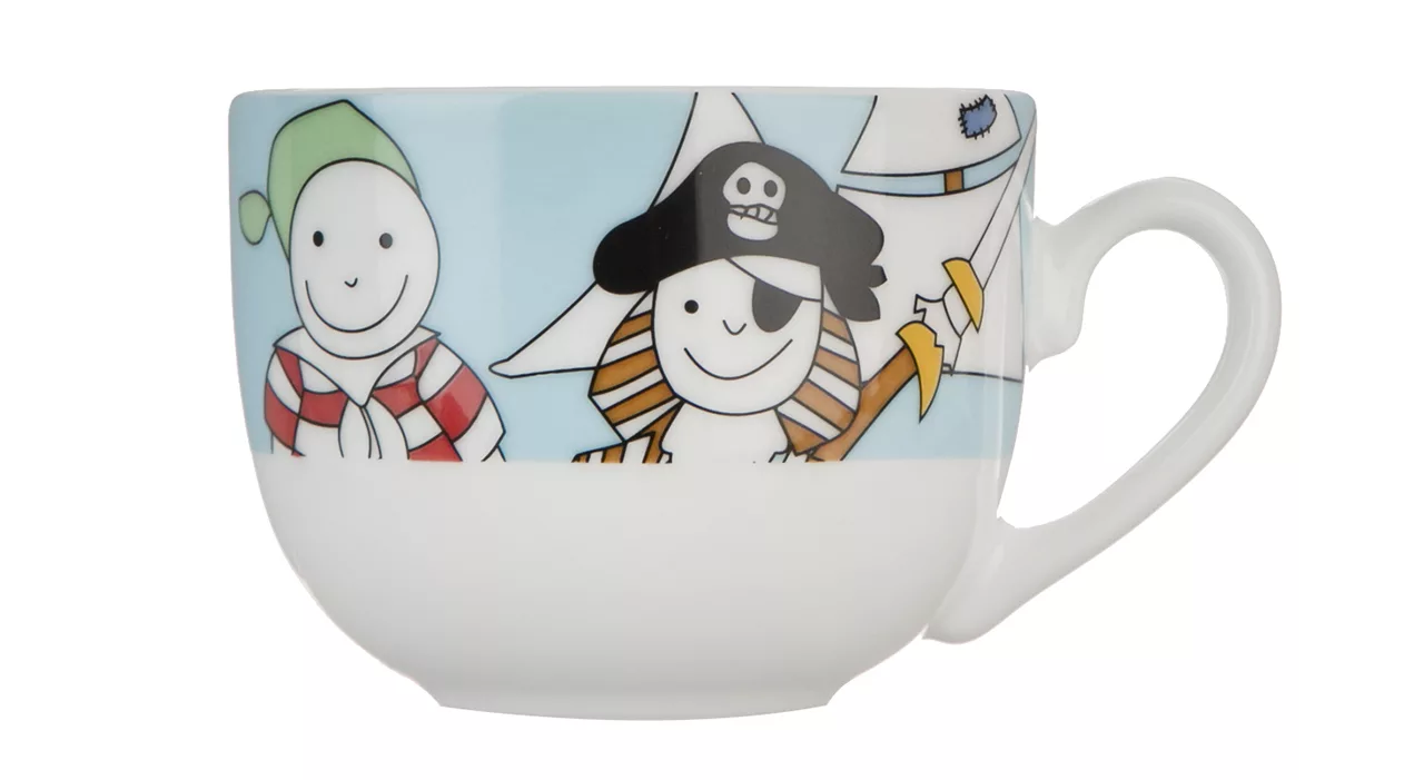 سرویس غذا خوری 5 پارچه کودک چینی زرین ایران سری ایتالیا اف مدل Payret درجه عالی