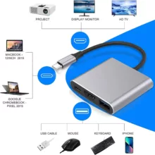 مبدل USB-C به USB-C / USB 3.0 / HDMI 4K  مدل Adapter 3 in1