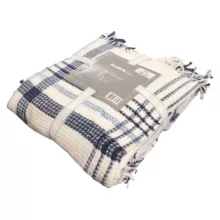 پتو 2 نفر ازدیلک مدل Scotch Mavi Battaniye سایز 220x180 سانتیمتر