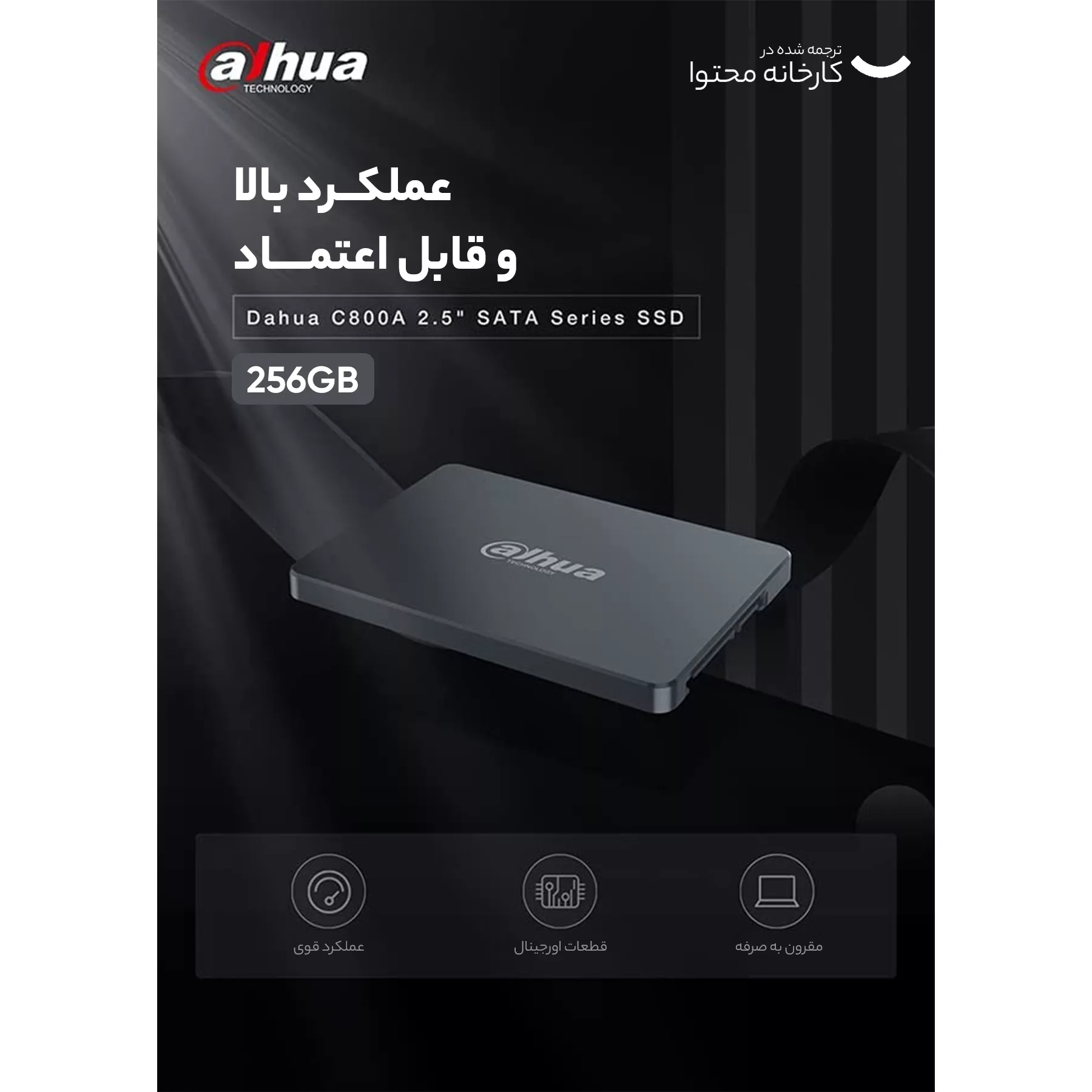 اس اس دی اینترنال داهوا مدل SSD-C800AS256G ظرفیت 256 گیگابایت